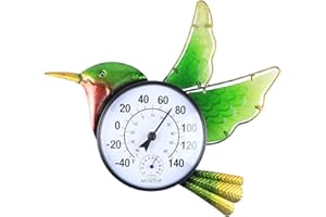 MUMTOP Thermometer Indoor Outdoor Patio Hummingbird Wall-Mounted Thermometer Does not Require Any Battery