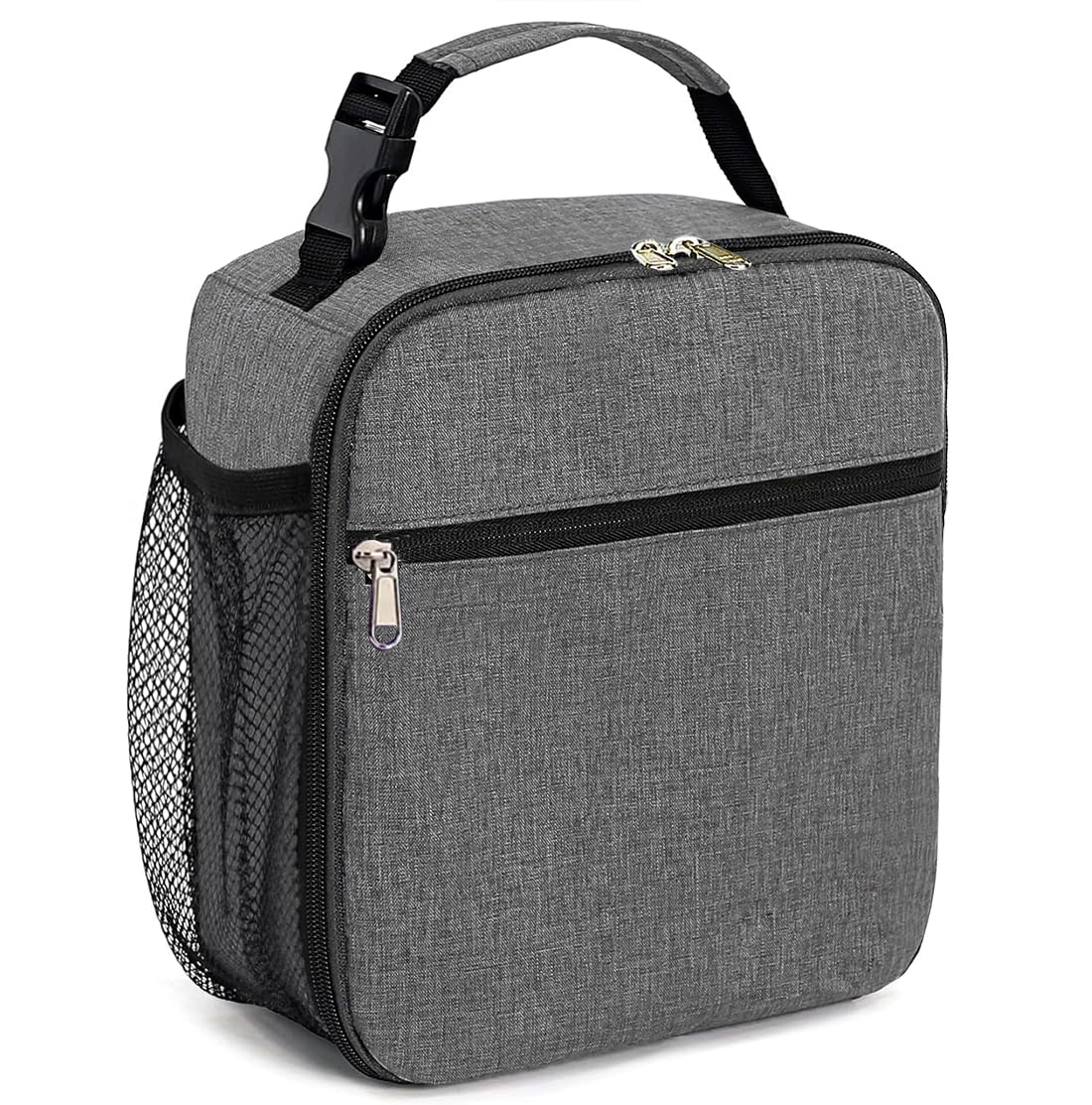 BTYHAOS Lunch Bag Tote Bag for Women Wide Open Insulated Cooler Bag Water-Resistant Thermal Leak-Proof Lunch Organizer for Men Girls Children Outdoor Picnic Work (Grey A)