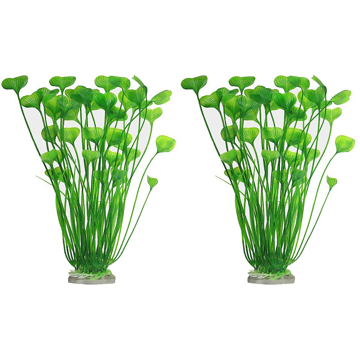 Hsthe Sea 2 PCS Large Aquarium Aquatic Plants Decoration 15.74 inch Plastic Artificial Water Plants Ornaments for All Fish and Pets