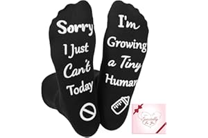 Sunia Funny Pregnancy Gift, Growing a Tiny Human Mom Socks, New Mom Gift, Mother's Day Novelty Socks