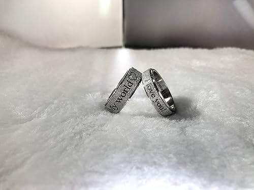 YUOTO Matching Rings for Best Friends,Engraved Silver Rings for