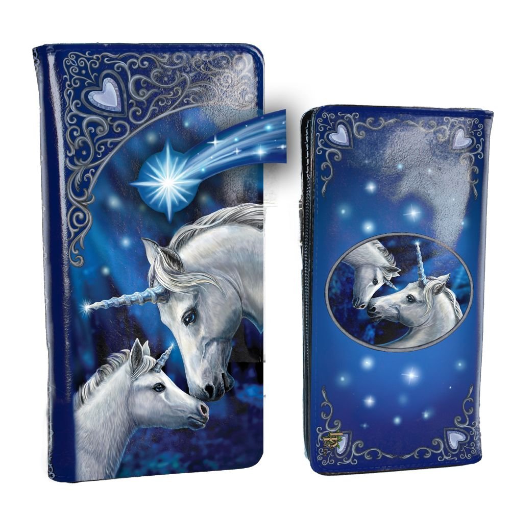 Nemesis Now B3942K8 Sacred Love Lisa Parker Embossed Purse 18.5cm Blue, PU, One Size