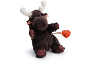Fuzzwoof Moose Heart Beat Dog Toy for Puppy - Soft Plush Stuffed Animal Dog Pal with Heartbeat for Puppy Small Medium Large Breed, Ideal for Comfort & Anxiety Relief - Medium
