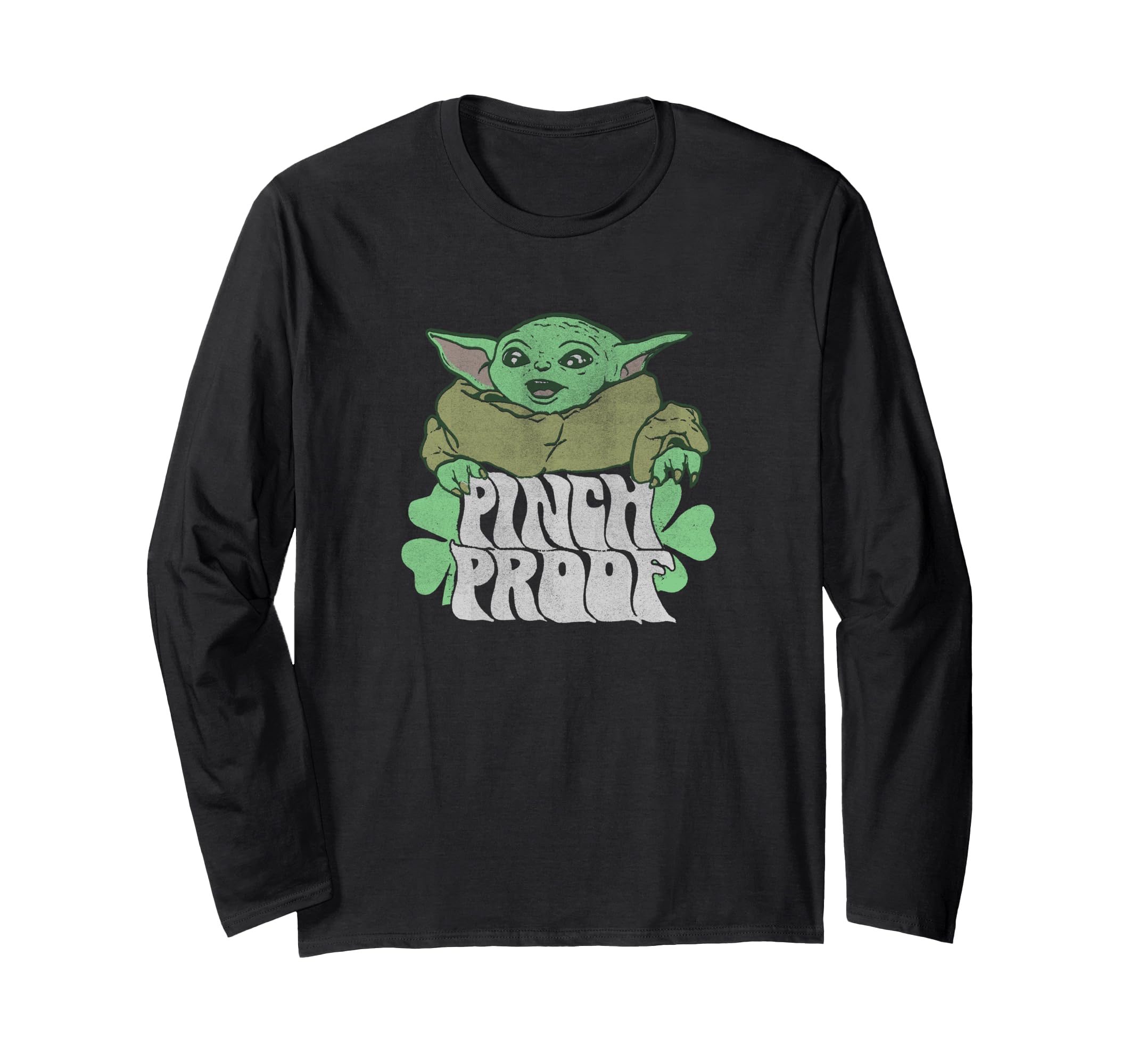 Star Wars St. Patrick's Day Grogu Pinch Proof Long Sleeve T-Shirt