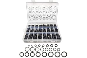 Boatsea 740pcs Rubber O Ring Assortment Kits 24 Sizes Sealing Gasket Washer Made of Nitrile Rubber NBR for Automotive Repair, Plumbing and Faucet, Air or Gas Connections, Resist Oil and Heat O-Rings