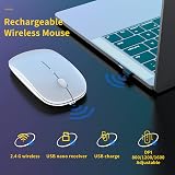 Anmck Wireless Silent Mouse USB 1600 DPI 2.4G Slim Rechargeable view 2