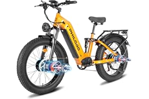 ADVENCO 5000W Peak Dual Motor E-Bike, 60V 32AH Long Range Electric Bike for Adults Dirt Bike, Fat Tire Hunting Ebike for All 