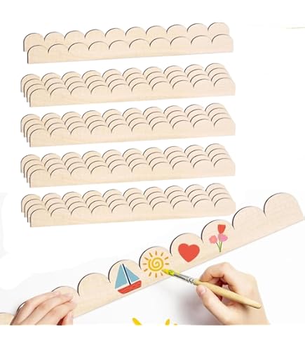 Lot de 10 moulures décoratives en bois 3D non finies, pour travaux manuels, décoration de cadres pour panneaux, étagères, meubles, tableau de bord Lot de 10 moulures décoratives en bois 3D non finies, pour travaux manuels, décoration de cadres pour panneaux, étagères, meubles, tableau de bord