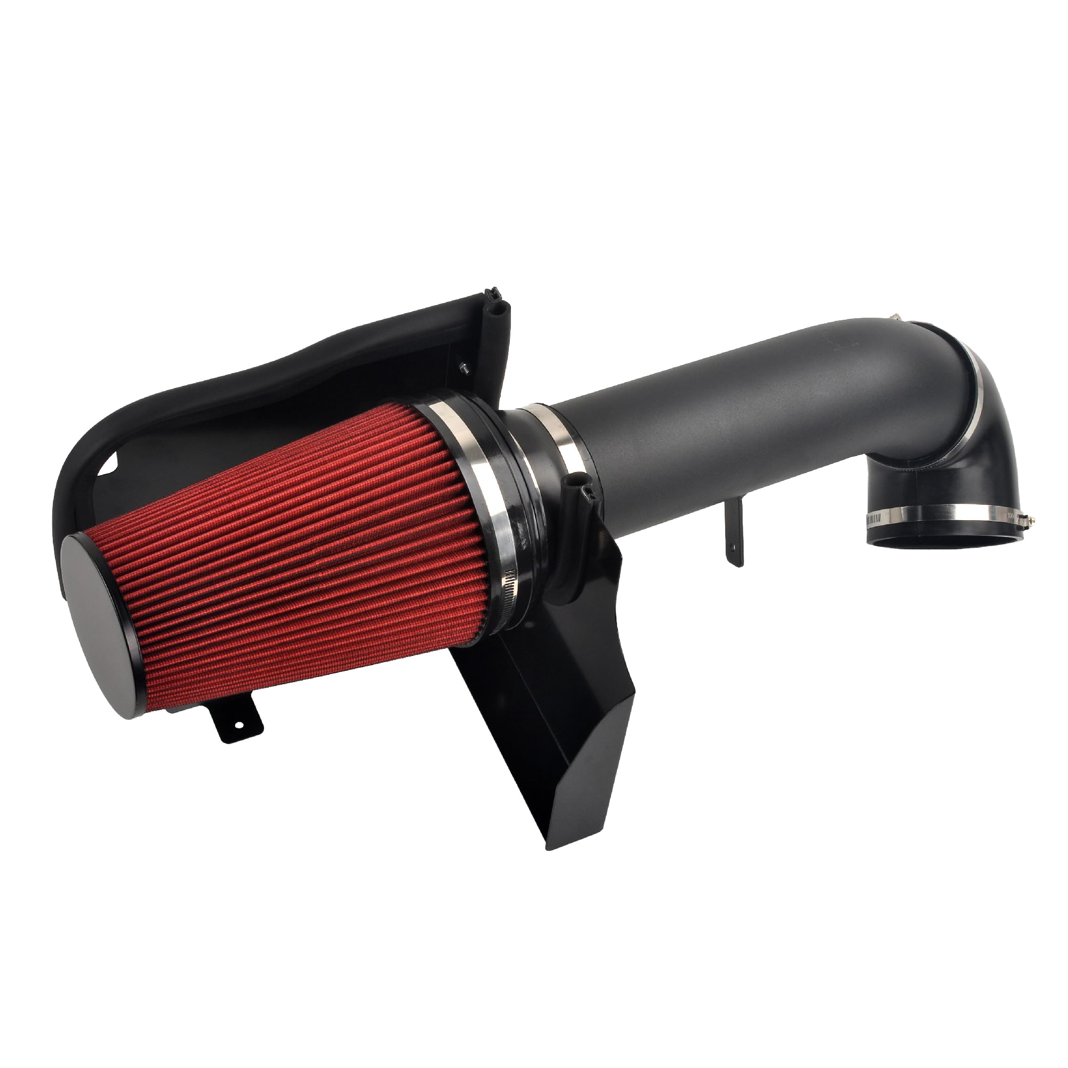 Photo 1 of GESEXI 4" Cold Air Intake System + Heat Shield Compatible with 1999-2006 GMC/Chevy V8 4.8L/5.3L/6.0L Silverado 1500/2500/3500 (Black & Red)
