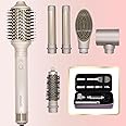 ELLA BELLA® 6 in 1 Professional Hot Air Styler • Powerful Hair Dryer & Straightener Set • Styling Without Heat Damage • Fast Drying Curling Volumizing Straightening • Includes Protective Travel Case