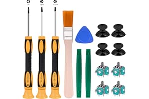 RGEEK 4PCS Xbox Joysticks Replacement Parts with Repair Screwdriver Kit