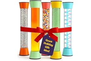 Special Supplies Liquid Motion Bubbler Toy Cool Tubes 5-Pack Colorful Hourglass Timer with Droplet Movement, Bedroom, Sensory Play for Home or School