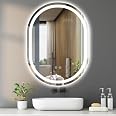 SaniteModar LED Badezimmerspiegel Mit Licht - Anti-Beschlag, Dimmbar, 3 Farben, Touch-Bedienung - 81,3x61 Cm