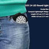 DSYJ 24 LED Round Magnetic Work Light Torch Hook Set 3 Pack AAA Batteries Not view 3