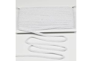 dlboboai Gimp Braid Trim Polyester Braided Ribbon 22 Yards 8mm Wide Centipede Braided Lace Trim for Sewing Crafts Clothing Curtains Accessories Lampshade Home DIY Decoration (White, 8mm Wide)