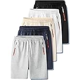 LIUNLU 5 Pack Boys Athletic Shorts Quick Dry Basketball Shorts Lightweight with Pockets and Drawstring for Youth Kids