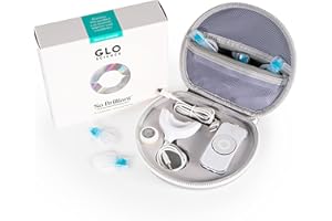 GLO Science So Brilliant Teeth Whitening Kit – Patented Warming Mouthpiece with LED Light Technology, Whitening Gel w/ 6% Hydrogen Peroxide, Lip Balm – Fastest Way to Whiter Teeth, Sensitivity Free