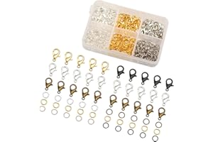 Lobster Clasp and Round Can Set Key Holder Jewelry Findings Accessories Claw Clasp with Open Ring