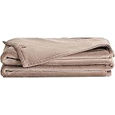 UnHide Lil Marsh Traveler - Travel Blanket - Faux Fur Blanket - Durable, Lightweight, Extra Soft Blanket - Mocha Shar Pei (50” x 60”)