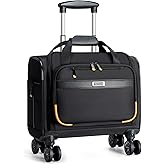 Ponhog Rolling Laptop Bag - Rolling Briefcase with 4 Spinner Wheels, 15.6 Inch 1680D Nylon Water Resistant Computer Bag for M