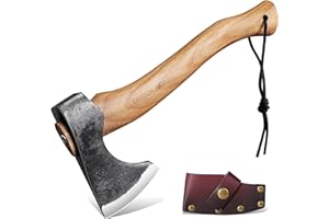DRAGON RIOT Multipurpose Camping Axe Hatchets Firewood Garden Hatchet for Wood Splitting and Kindling Hand Forged Survival Hatchet with Sheath Gifts for Husband, Dad, Men