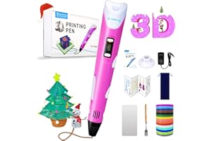 Sunfuny 3D Pen, 3-Dimensional Printing Pen Set with LED Screen and 150ft 15 Color PLA Filament Refill, 3D Stylo Printer Drawi