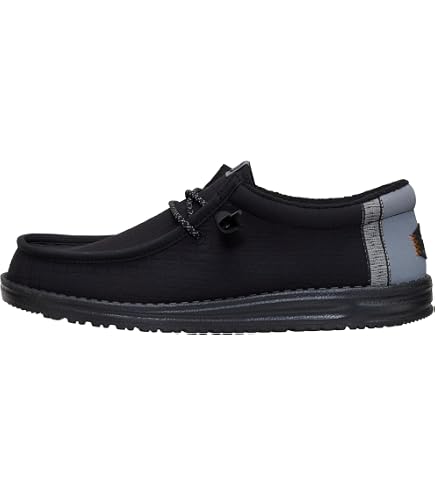 Amazon.com | HEYDUDE Wally Funk Denim Black 9, Men display picture 2