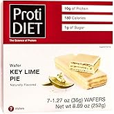 ProtiDiet Key Lime Wafers, 10g Protein, 180 Calories, 1g Sugar, 7 Servings Per Box