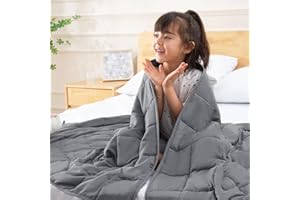 CYMULA Weighted Blanket Kids 7 Pounds (40''*60'' Throw Size) - Cooling Breathable Children Heavy Blankets Summer Winter - Ultra Microfiber Soft Comfort with Glass Beads - Gifts for Boys/Girls