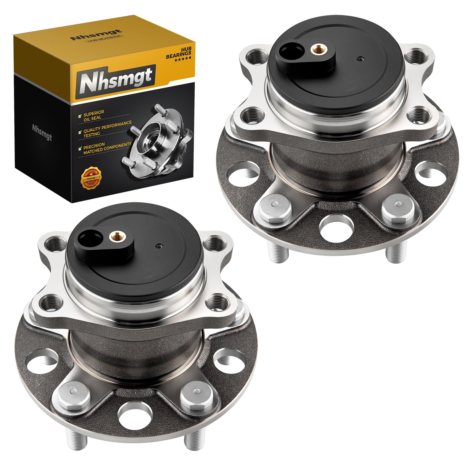 Photo 1 of ***1 PACK***Nhsmgt 512332 FWD Rear Wheel Bearing Hub Compatible with Patriot 2007-2017, Compass 2007-2017, Avenger 2008-2014, Chrys ler 200 2011-2014, Caliber 2007-2012, Sebring 2007-2010 5 Lug w/ABS 2pcs