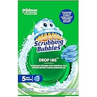 Scrubbing Bubbles Drop-Ins, Continuous Toilet Bowl Cleaning Tablets, Protects Against Stains and Limescale, Fragrance Infused