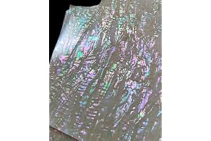 GOMMO Natural Paua Abalone Sticker Sheets Veneer Sheet for Inlay and Overlay Flexible with Backside Tape (240mm x 140mm) (Beige)