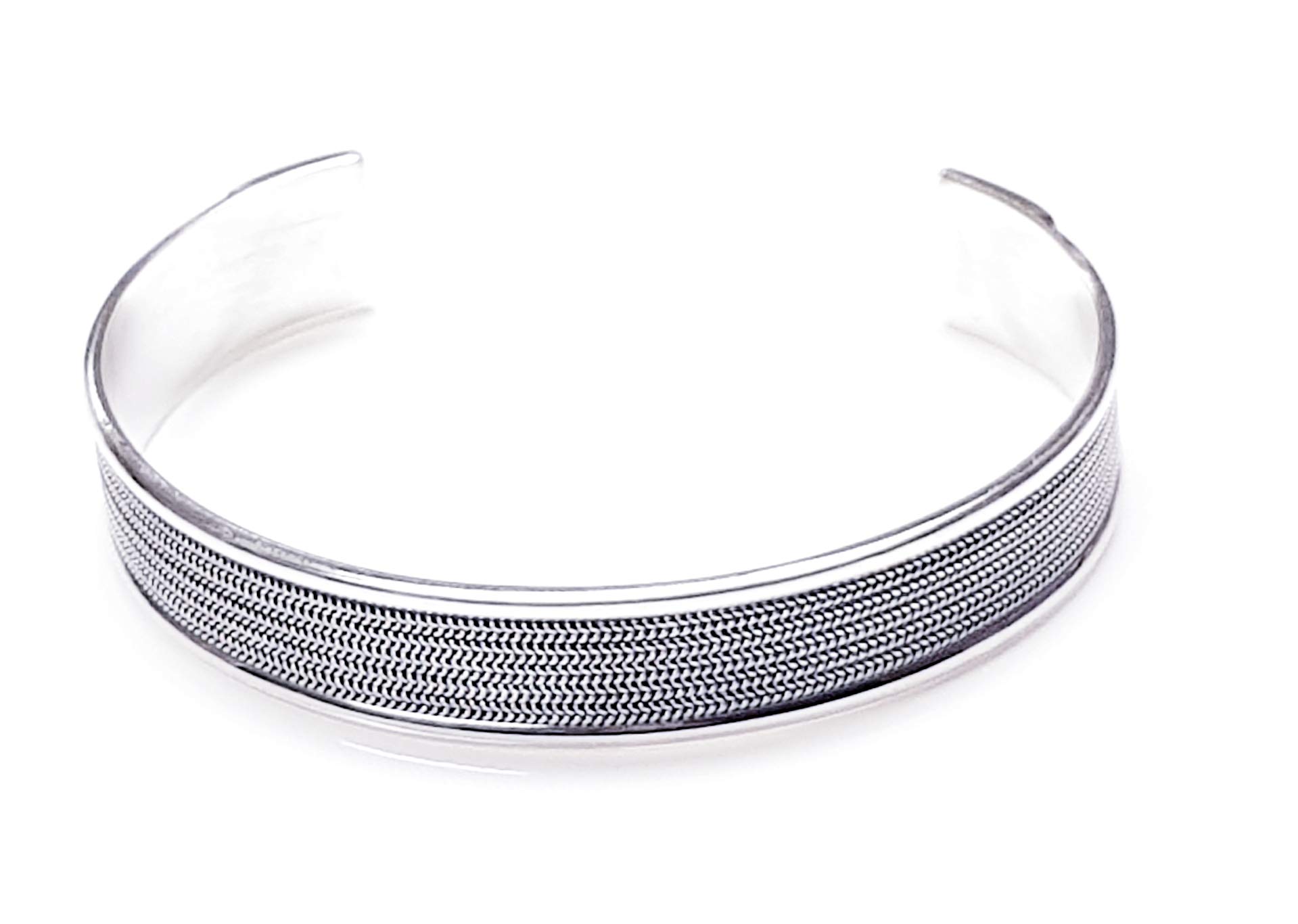 Treasure Bay Men's Sterling Silver Bangle Bracelet