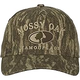 Mossy Oak New Bottomland Camo Baseball Cap – Low Profile Structured Hunting Hat, Pre-Curved Visor, Adjustable Snapback, One Size