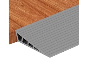 EASEINSTALL 1 Rise Threshold Ramps for Doorways, Door Floor Transition Strip Self-Adhesive Wheelchairs Ramps, Door Threshold for Home Steps (Grey, 2 PC)