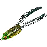 Booyah Pad Crasher Jr Topwater Bass Fishing Hollow Body Frog Lure with Weedless Hooks