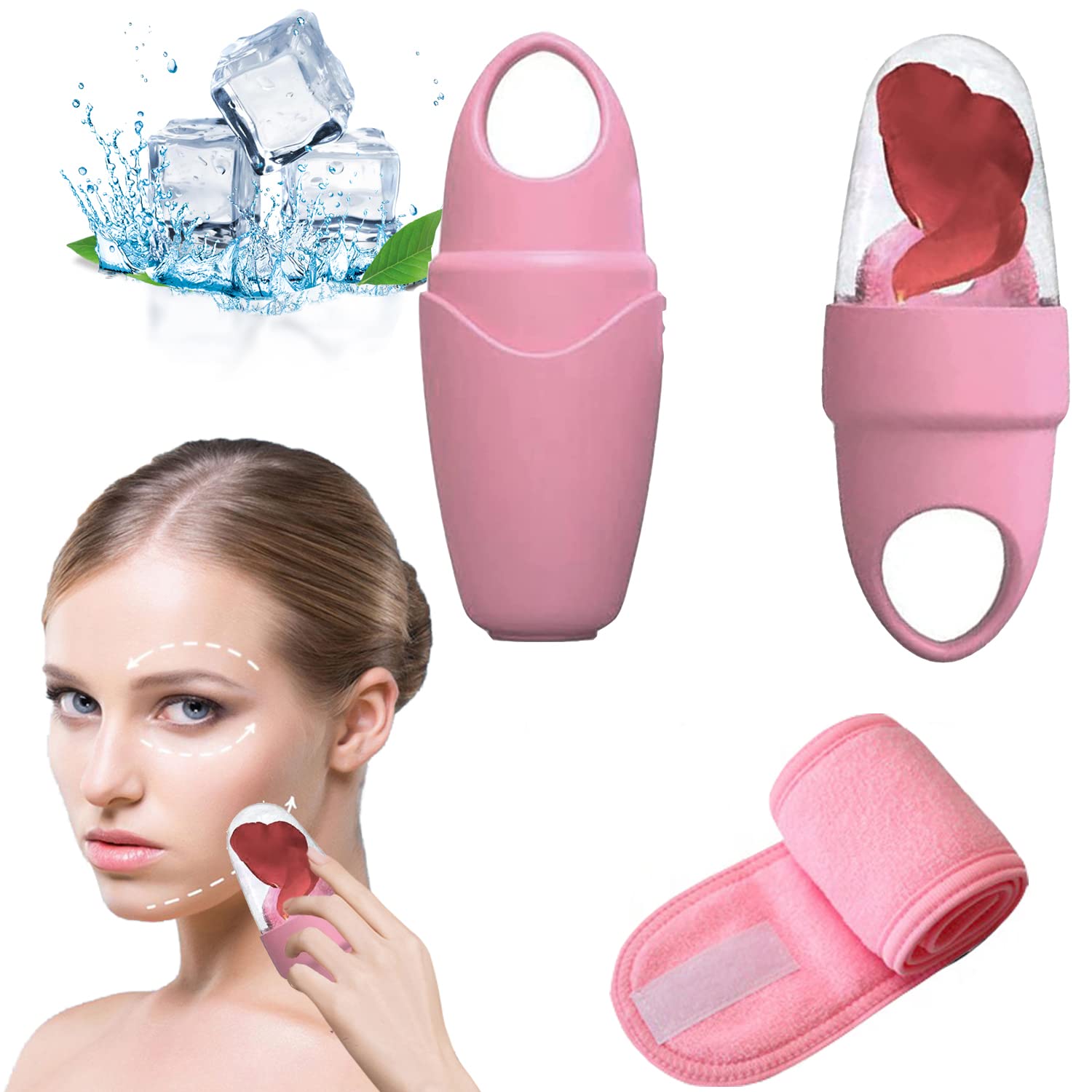 Small Cube Ice Roller For Face And Eye,Beauty Massage Tool Facial Silicone Reduce Wrinkles Eliminate Eye Puffiness,Reusable and Freezable