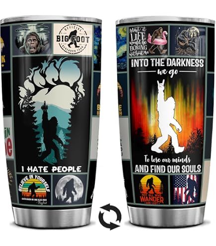 SAIWEILAI ONLINE Sasquatch Gift Set – Insulated Tumbler, Hat, Socks, Keychain & More