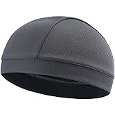 TOPLOR Moisture Wicking Skull Cap/Helmet Liner/Running Beanie Caps for Men - Motorcycle Cycling Breathable Dome Cap Sweatband