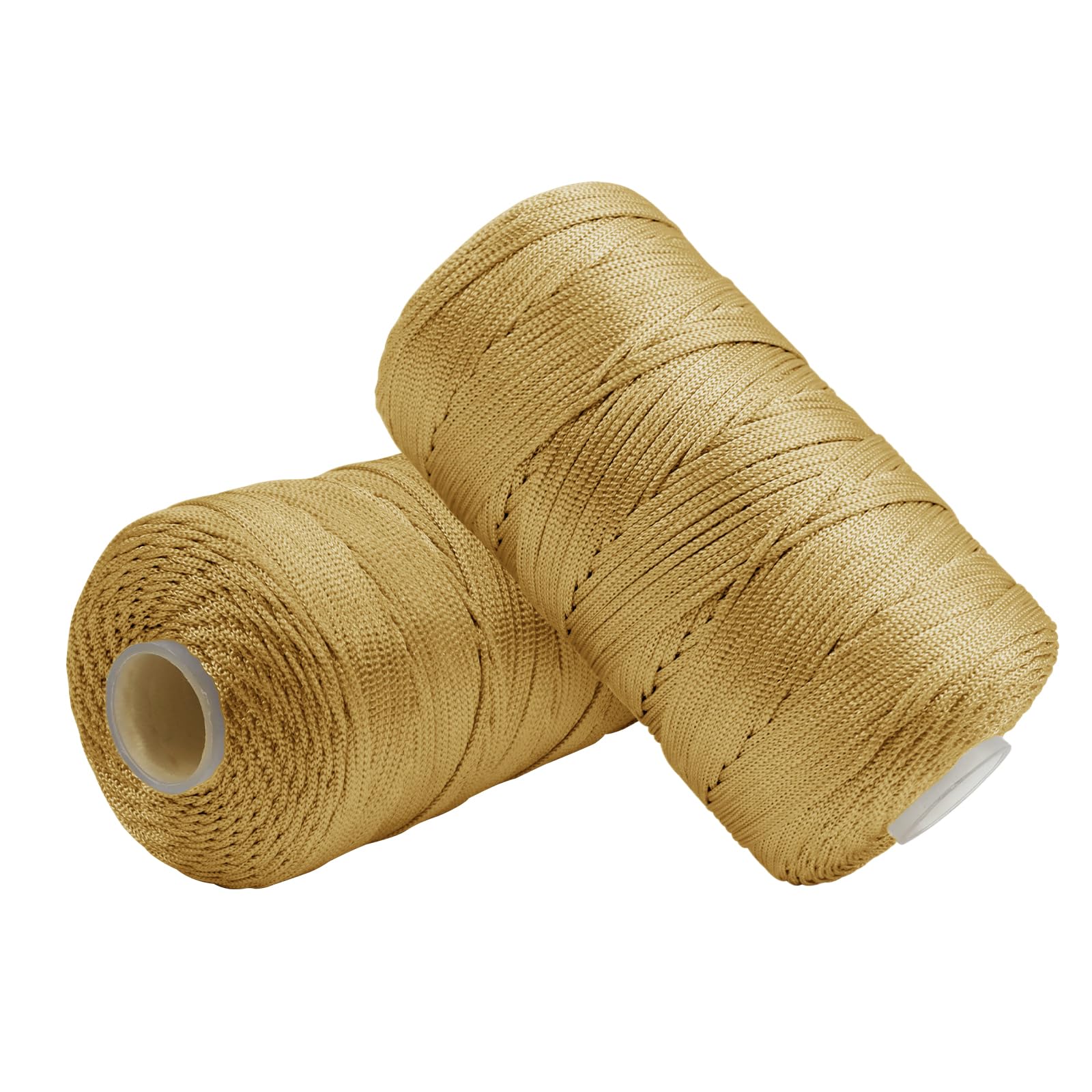 Uiopa Macrame Cord 1.5mm x 400m, Nylon Macrame Yarn for Crochet and Knitting, Khaki Crochet Yarn for Wall Hangings, Dream Catchers, Jewelry Making, DIY Craft Project