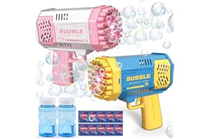 JONEG Toys for 3-8 Year Old Boys Girls: 2 Pack Bubble Machine for Kids with Bubble Solution, Gifts for 3 4 5 6 7 8 Years Old Boy Birthday Toy for Kid Toddlers Ages 4-6 Outdoor Wedding Bubbles Wands