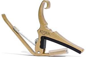 Kyser Quick-Change Guitar Capo for 6-string acoustic guitars, Gold, KG6GA