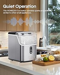 Nugget Ice Maker Countertop, HOMEZAY Pebble Ice
