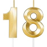 18th Birthday Candles,18th Birthday Decorations for Girls Boys,Happy Birthday Cake Topper for Men,18 Year Old Boy Birthday Gifts