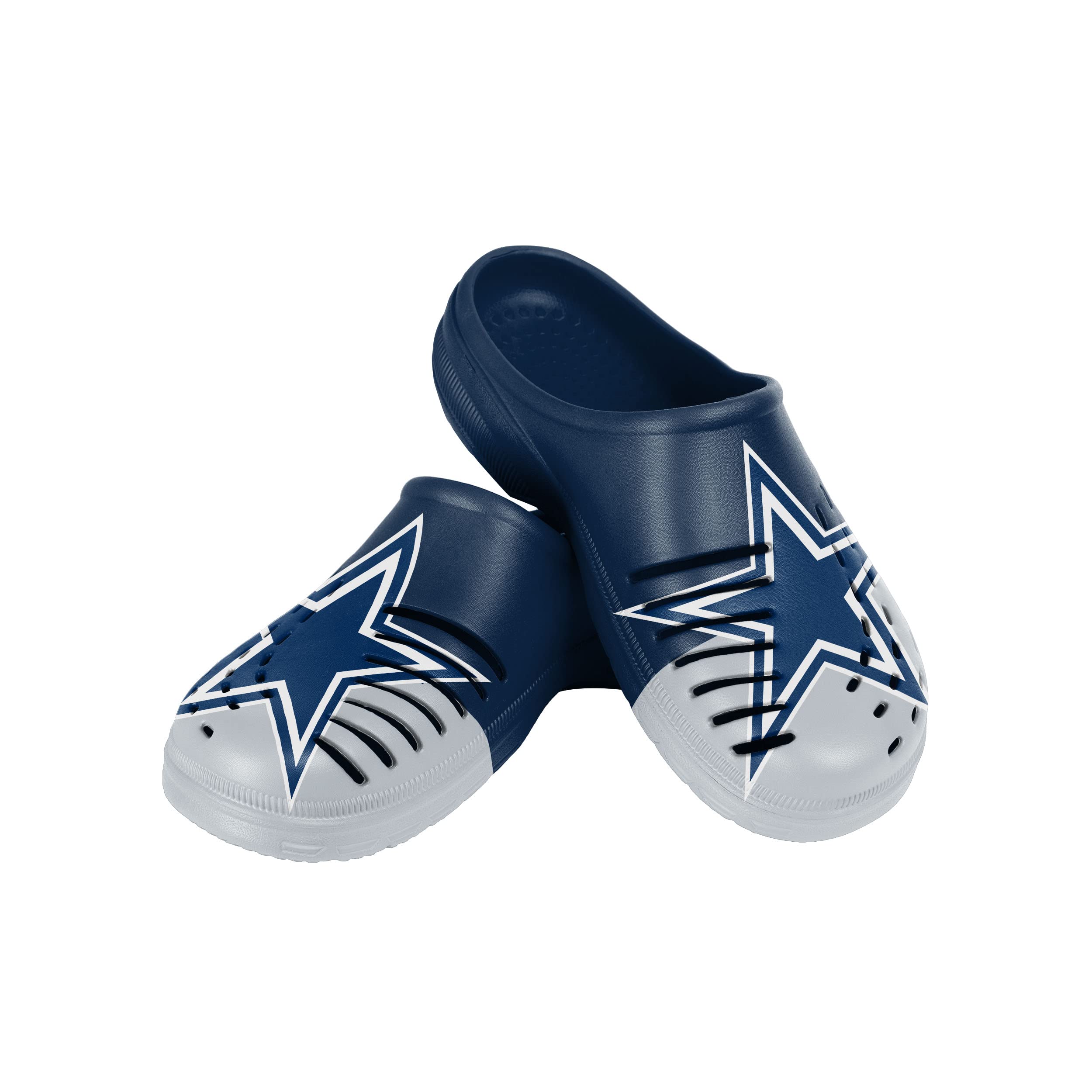 FOCO Dallas Cowboys NFL Mens Colorblock Big Logo Clog - M - (9-10) Image