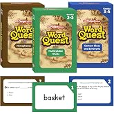 The Fidget Game Word Quest, Vocabulary Building Flash Card Game, Grades 3-5 | Ages 8-11, Multisyllabic, Homophones, Context Clues &amp; Synonyms