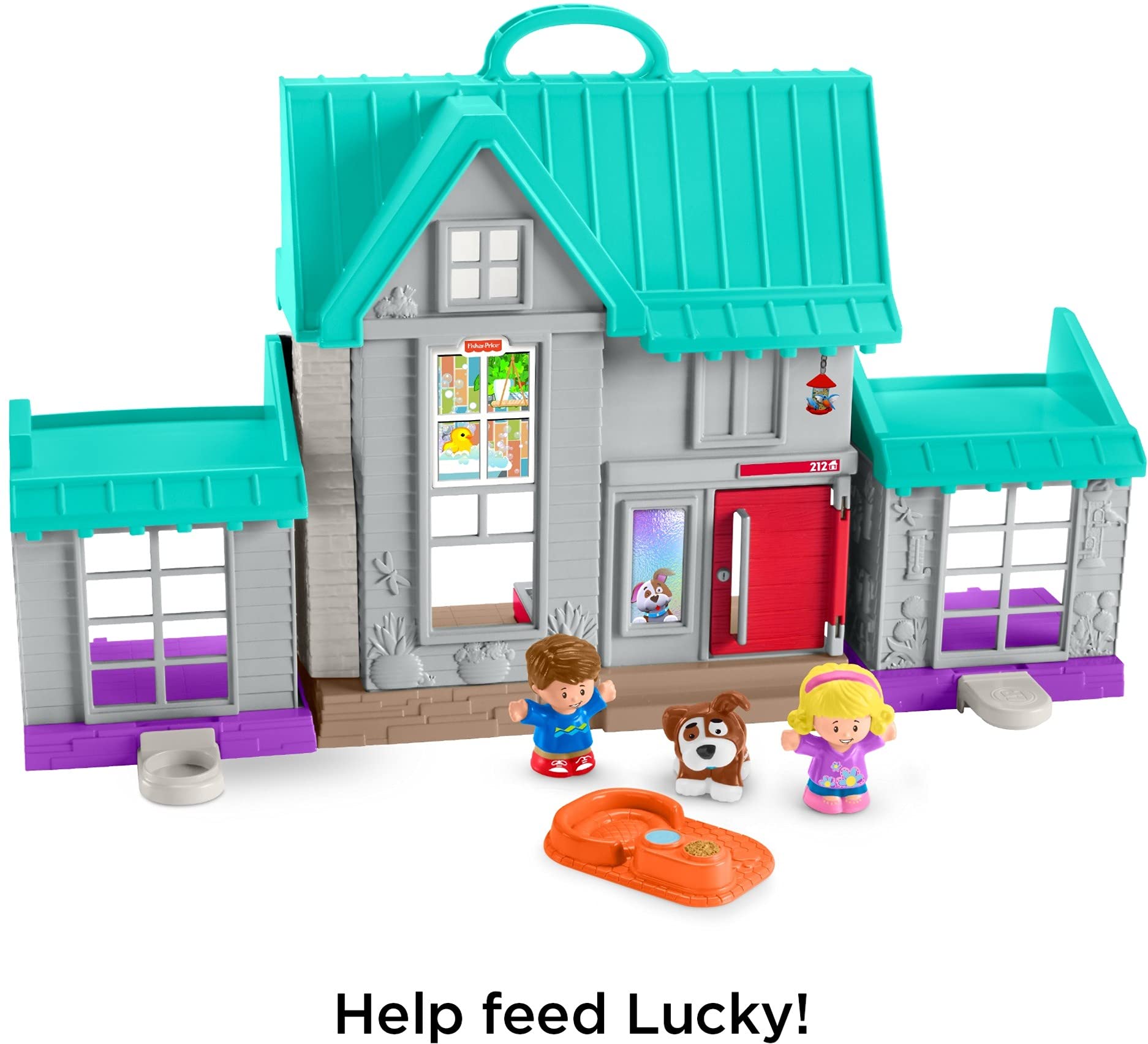 Fisher-Price Little People Toddler Toy Big Helpers Home Playset with Music Lights & Figures for Preschool Pretend Play Kids Ages 1+ Years
