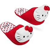 Hello Kitty Sanrio 3D Slippers for Girls, Teens, and Women, Plush Lining, Anti-Slip Sole, Indoor Use House Shoes, Kawaii Cozy Gifts for Women, Mom
