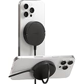 Mophie 15W Wireless Charging Pad w/Kickstand - MagSafe and Qi2 Compatible | For iPhone 18/17/16/15/14/13/12, AirPods Pro (2nd