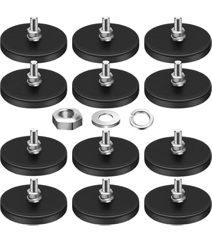 MAG-Mate Flexible Magnetic Strips - Permanent Magnets Without Adhesive, 4 Lb Capacity, Dark Brown Or Black